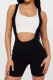 Sexy Hollow Out Patchwork Backless Contrast U Neck Skinny Rompers