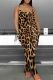 Casual Print Pocket Patchwork Backless Spaghetti Strap Loose Jumpsuits
