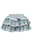 Sexy Draw String Patchwork Contrast Ruffled Trim Loose Low Waist Speaker Patchwork Bottoms