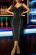 Sexy Patchwork Backless Hot Drill Zipper Asymmetrical Collar Wrapped Skirt Dresses