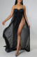 Sexy Patchwork Slit Spaghetti Strap Bodycon Bodysuits