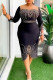 Casual Patchwork Hot Drill O Neck Wrapped Skirt Dresses