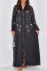 Street Patchwork Hot Drill Zipper Turndown Collar Long Dresses