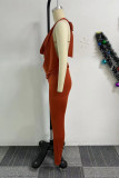 Sexy Casual Street Daily Vacation Solid Color Asymmetrical Collar Sleeveless Two Pieces