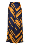 Casual Print Pocket Regular High Waist Wide Leg Full Print Trousers