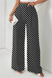 Casual Print Pocket Regular High Waist Wide Leg Full Print Trousers