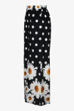 Casual Print Pocket Regular High Waist Wide Leg Full Print Trousers