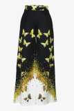 Casual Print Pocket Regular High Waist Wide Leg Full Print Trousers
