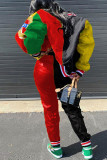 Fashion Casual Patchwork Patchwork Cardigan Long Sleeve Regular Sleeve Regular Two Pieces