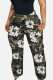 Casual Print Pocket Buttons Patchwork Zipper Regular Mid Waist Conventional Full Print Bottoms