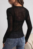 Sexy Leopard Print Patchwork O Neck Tops