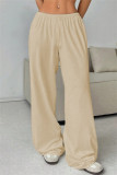 Casual Solid Color Basic Regular Mid Waist Conventional Solid Color Trousers