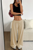 Casual Solid Color Basic Regular Mid Waist Conventional Solid Color Trousers