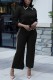 Casual Patchwork Pearls Decor Turndown Collar Long Sleeve Two Pieces