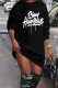 Casual Letters Patchwork O Neck Straight Dresses