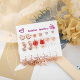 Street Santa Claus Christmas Tree Hollow Out Earrings