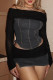 Sexy Solid Color Patchwork Backless Slit Off Shoulder Long Sleeve Two Pieces