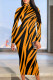 Elegant Print Patchwork O Neck Long Dresses