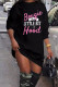 Casual Letters Patchwork O Neck Straight Dresses