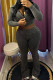 Casual Solid Color Patchwork Zipper Zipper Collar Long Sleeve Two Pieces