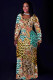 Casual Print Basic O Neck Long Plus Size Dresses