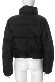 Casual Solid Color Pocket Patchwork Zipper Zipper Collar Outerwear