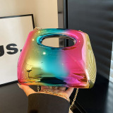 Casual Solid Color Patchwork Chains Bags
