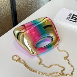 Casual Solid Color Patchwork Chains Bags