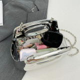 Casual Solid Color Patchwork Chains Bags