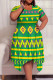 Casual Print Patchwork O Neck Irregular Plus Size Dresses