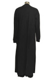Casual Solid Color Pocket Patchwork O Neck Long Sleeve Two Pieces