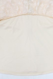 Sexy Solid Color Hollow Out Sequins Patchwork Backless Strapless A Line Dresses