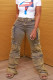 Casual Solid Color Pocket Buttons Patchwork Zipper High Waist Loose Denim Jeans