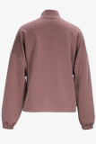 Casual Solid Color Patchwork Zipper Zipper Collar Outerwear