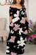 Casual Print Basic Off Shoulder Long Dresses