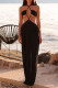 Sexy Solid Color Hollow Out Patchwork Swimwears Cover Up
