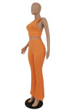 Casual Solid Basic O Neck Sleeveless Two Pieces