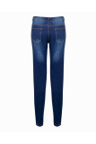 Denim Zipper Fly High Solid washing pencil Pants Bottoms
