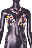 Sexy Patchwork Chains Backless Accessories