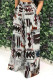 Casual Street Geometric Print Pocket Contrast Loose High Waist Wide Leg Full Print Bottoms