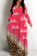Casual Print Basic V Neck Long Dresses