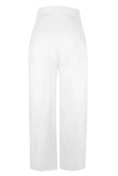 Casual Street Letter Print Pocket Loose High Waist Wide Leg Positioning Print Bottoms