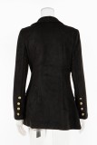 Casual Solid Color Cardigan Turndown Collar Outerwear