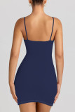 Sexy Letter Print U Neck Sling Dresses