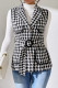 Casual Patchwork With Belt Turndown Collar Outerwear