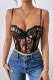 Sexy Print Lace Patchwork Backless Spaghetti Strap Tops