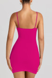 Sexy Letter Print U Neck Sling Dresses