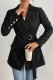Casual Solid Color Cardigan Turndown Collar Outerwear