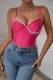 Sexy Solid Color Patchwork Backless Spaghetti Strap Tops