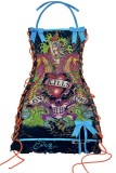 Sexy Hot Print Backless Belted Halter Wrapped Skirt Dresses